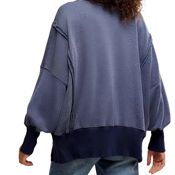 Free People We The Free Graphic Camden Pullover Medium Sydney Combo NWT - Picture 3 of 6